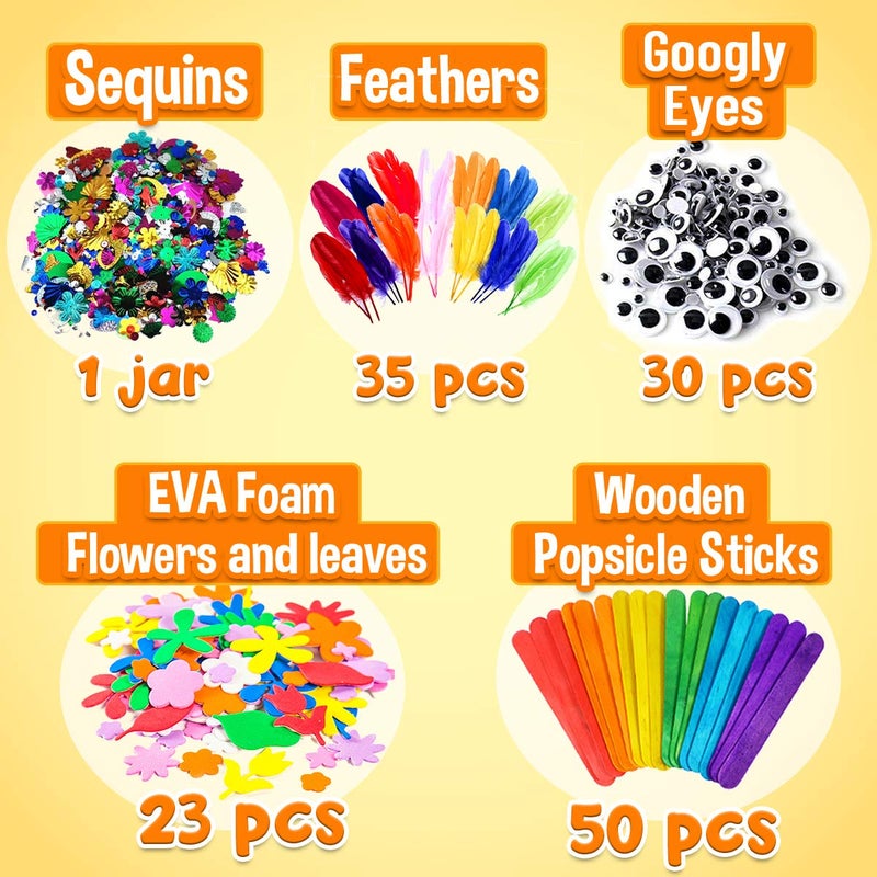 Goody King Arts and Crafts Supplies for Kids - All in One Kid Crafts Toddler Activities Kids School Supplies Age 4 5 6 7 8 Years Old Craft Art Supply Kit Kindergarten Homeschool - Image 5